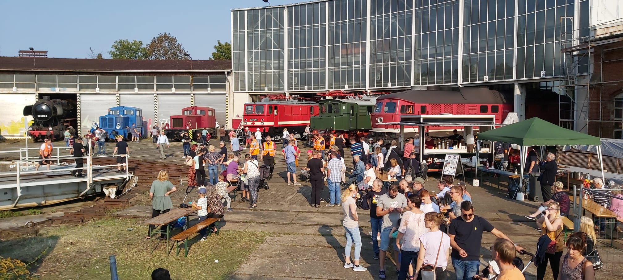 Veranstaltung am Bahnbetriebswerk an der Drehscheibe